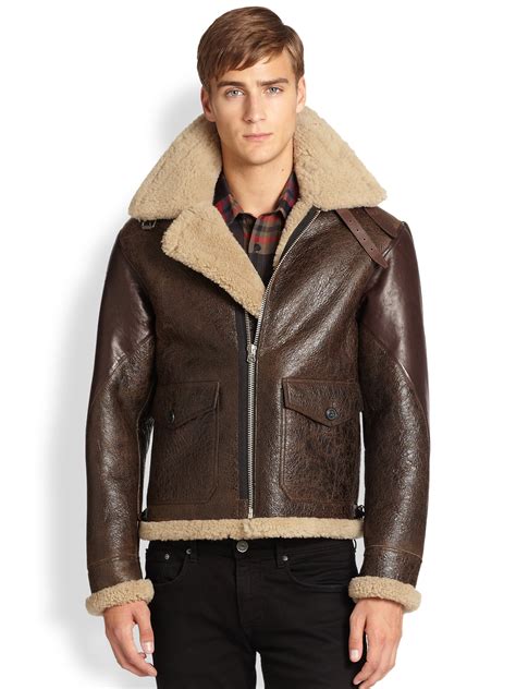 burberry belted shearling coat|burberry men's shearling aviator jacket.